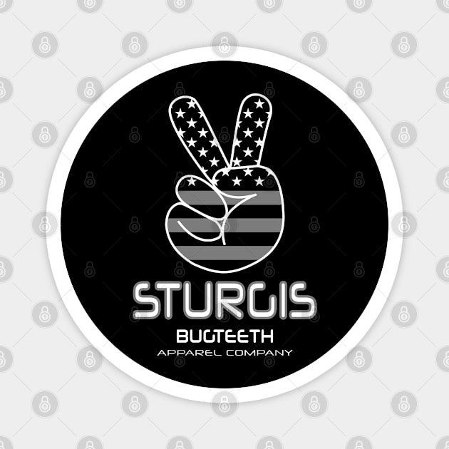 Sturgis Two Wheels Down Magnet by Bugteeth